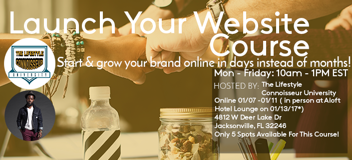 The Lifestyle Connoisseur University: 48hr WordPress Website Course | Jacksonville